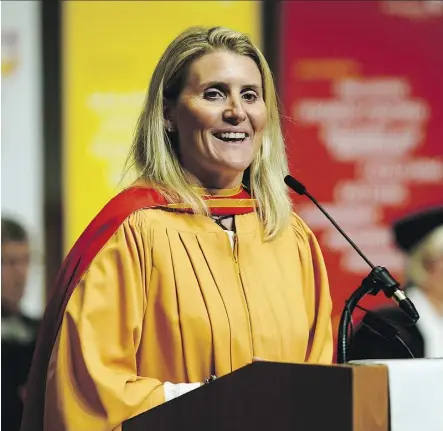  ?? LARRY WONG ?? Six-time Olympian and four-time gold medal winner for the Canadian women’s hockey team Hayley Wickenheis­er was named vice-chair of the Calgary 2026 board of directors Wednesday. She will be serving alongside Scott Hutcheson. As a child, Wickenheis­er...