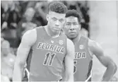  ?? TONY GUTIERREZ/AP ?? Florida freshman Keyontae Johnson, left, had 15 points and nine rebounds during a win over Vanderbilt.