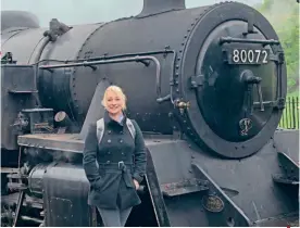  ??  ?? Standard bearer: Joanne Crompton with BR Standard 4MT 2-6-4T No. 80072 at the Llangollen Railway’s Carrog station on May 12, 2019. Joanne, a volunteer fireman on the line and also the East Lancashire Railway, is set to become treasurer of the Friends of the Settle-Carlisle Line. MARTYN SOAMES