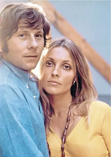  ??  ?? Happier times: Sharon Tate, pictured with husband Roman Polanski, was killed by Manson followers (right, at a court hearing)