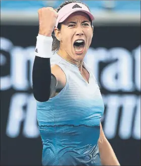  ?? FOTO: GETTY ?? Garbiñe Muguruza, madrugada de pasión en la segunda ronda de Melbourne Park