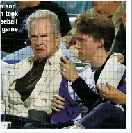  ?? ?? Warren and Stephen took in a baseball playoff game