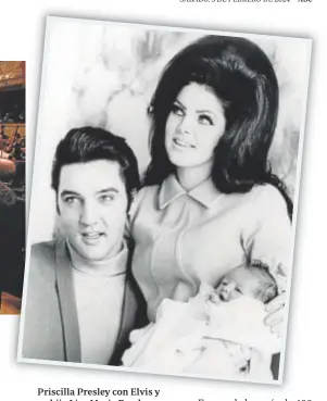  ?? GTRES ?? Priscilla Presley con Elvis y su hija Lisa Marie Presley
