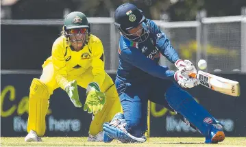  ?? ?? Richa Ghosh in action for India against Australia. Picture: Getty