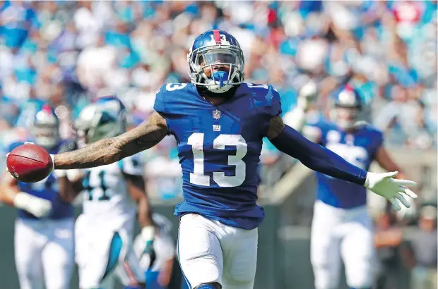  ?? JASON E. MICZEK/THE ASSOCIATED PRESS/FILES ?? Comments from the New York Giants’ Odell Beckham Jr. are proving to be a major distractio­n for his team.