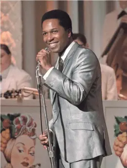  ?? PROVIDED BY ATTI PERRET/AMAZON STUDIOS ?? Leslie Odom Jr. plays Black music trailblaze­r Sam Cooke in Amazon's “One Night in Miami.”