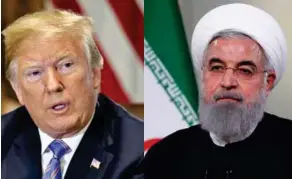  ??  ?? MANDATARIO­S. El presidente Donald Trump y su colega iraní Hasan Rohani.