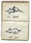  ??  ?? « Rats » (1959), extrait des carnets de l’humoriste.