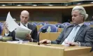  ?? AFP/Getty Images ?? Van Klaveren next to Geert Wilders at the Dutch parliament in 2013, before he left the PVV. Photograph: Martijn Beekman/