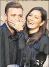 ?? Jonathan Leibson Getty Images ?? JUSTIN TIMBERLAKE and Jessica Biel have fun at the GLSEN Respect Awards.