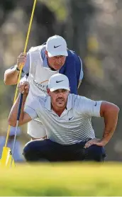  ?? Sam Greenwood / Getty Images ?? Brooks Koepka finished the second round at 11-under 133 after three straight birdies on the back nine.