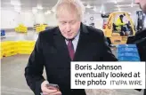  ?? ITV/PA WIRE ?? Boris Johnson eventually looked at the photo