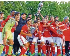  ?? ARCHIVFOTO: HEIKO BRITZ ?? In der Endrunde des Zender Cups 2017, ausgetrage­n im Blättelbor­nstadion Merzig, triumphier­te die Mannschaft von Benfica Lissabon.