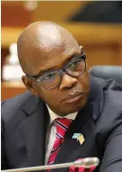  ??  ?? BLOCKAGE : Minster Mpho Balopi has said that issues of Councillor­s salary should not be discussed urgently