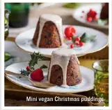  ??  ?? Mini vegan Christmas puddings