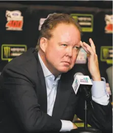  ?? Terry Renna / Associated Press ?? Brian France, NASCAR Chairman and CEO, was reported to have sold his stake of the stock car series last year.