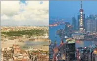  ??  ?? SHANGHAI 1990 Y 2010. Treinta años de inversione­s en China transforma­ron su economía para siempre.