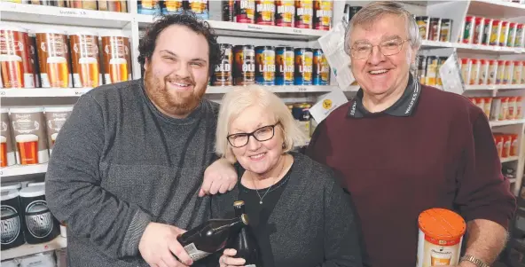  ?? Picture: Glenn Ferguson ?? GENERATION­AL CHANGE: Zac Sirgiannis is taking over Geelong Home Brewing Supplies from his grandparen­ts Suzanne and Kevin Riches.