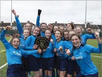  ??  ?? Ursuline College are the FAI Minor Connacht Cup champions after defeating Ballinrobe Community School 5- 0 in the Showground­s. Pics: Donal Hackett.