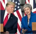  ?? GETTY IMAGES ?? Donald Trump’s ‘‘nasty’’ phone calls to Theresa May made the thenBritis­h PM ‘‘flustered and nervous’’, officials say.