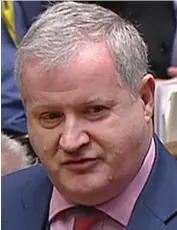  ??  ?? Ian Blackford makes his point in the Commons