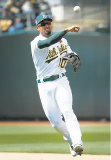  ?? Paul Chinn / The Chronicle ?? Marcus Semien has become a muchimprov­ed shortstop after extensive work with former A’s coach Ron Washington.