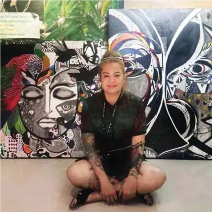  ?? (Contribute­d photo) ?? ARTIST EMERGED.
No virus, no stroke, no other ailments stopped Heidy Macabaneta from learning how to paint. After only two years, she emerges not just an artist but also an overcomer.