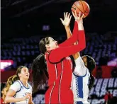  ?? TONY WALSH ?? “The goal is to get a trophy, get a ring,” said senior center Jenna Staiti, the Lady Bulldogs’ leading scorer and rebounder this season. After earning a doublebye, UGA will play Kentucky today.