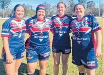  ?? Photo / NRL Photos ?? The Peters sisters played alongside niece Augusta for the Runaway Bay club earlier this month.
