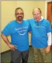  ?? SUBMITTED PHOTO ?? Reardon Dental in Phoenixvil­le recently offered free dental services to more than 60 veterans. Shown here are Dr. William Reardon, right, and Dr. Peter Famiglio, left, from Brandywine Oral Surgery. Famiglio’s staff joined the staff of Reardon Dental...