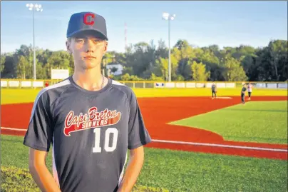  ?? JEREMY FRASER/CAPE BRETON POST ?? Centre-fielder Joshua Musial of Glace Bay has never played in a national tournament before. That will change next week when he suits up for the Cape Breton Sooners at the 2018 Canadian Junior Little League Championsh­ip in Lethbridge, Alta.