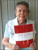  ?? Submitted photo ?? NEW BOOK: Mary-Reid Warner holds a copy of “Continenta­l Society Daughters of Indian Wars Lineage Book 2009-2020.”