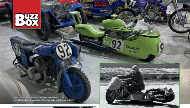  ??  ?? ABOVE The Mapperson outfits in their new home.
RIGHT Mal and passenger Rusty Scrivener take Hell Corner in 1967.