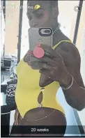  ?? / INSTAGRAM ?? Serena Williams shows off her growing tummy.