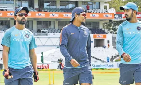  ?? BCCI ?? Ajinkya Rahane’s (left) exclusion from the playing XI in Cape Town has become a hot topic of debate after India lost the Test in virtually three days.