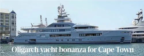  ?? Pictures: Supplied ?? Superyacht Cloudbreak.The vessel is linked to Russian oligarchs.