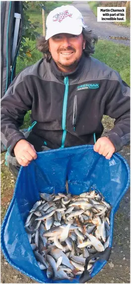  ??  ?? Martin Charnock with part of his incredible haul.