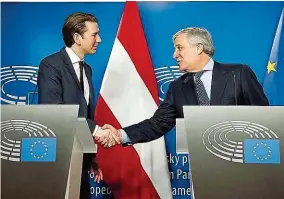  ??  ?? Mit EU- Parlaments­präsident Tajani auch über Südtirol geredet