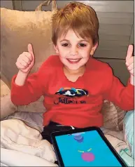  ?? Contribute­d photo ?? Jace Bruno, 5, of Milford, is finishing recovery at home after being struck with a rare and serious inflammato­ry condition that can affect children after they have COVID-19.