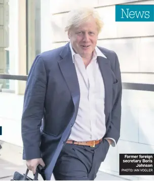  ?? PHOTO: IAN VOGLER ?? Former foreign secretary Boris Johnson