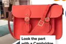  ??  ?? Look the part with a Cambridge Satchel Co. bag