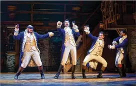  ?? JOAN MARCUS ?? “Hamilton” is at the Fox Theatre through June 10. APS’ Meria Carstarphe­n said schools raised more than $300,000 to buy dinner, tickets and T-shirts for students.