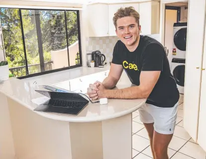  ?? ?? Kane Templeton in his own home which be bought using a new service called OwnHome. Picture: Nigel Hallett