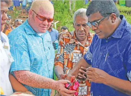 ?? Photo: DEPTFO NEWS ?? Minister for Agricultur­e, Rural and Maritime Developmen­t, Waterways and Environmen­t Mahendra Reddy while opening a foot crossing bridge at Nasesevia Village in Nawaicoba, Nadi, on February 12, 2020.