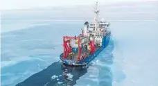  ?? Photo / AP ?? US scientists on Sikuliaq are researchin­g how less sea ice will affect coastlines already vulnerable to erosion.