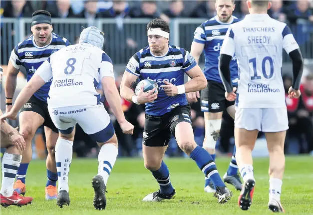  ?? Patrick Khachfe/jmp ?? Francois Louw in action for the Blue, Black and Whites against Bristol Bears in the Gallagher Premiershi­p in January