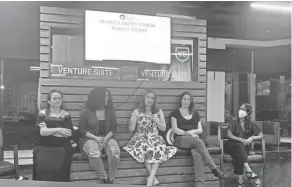  ?? MEGAN HENRY/THE COLUMBUS DISPATCH ?? A five-person panel talked about policing alternativ­es Wednesday night at Venture Suites in the Near East Side as part of the Columbus Safety Collective “People’s Safety Forum: Budget Debrief.”