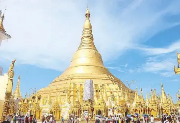  ??  ?? Shwedagon Pagoda is reputed to be the oldest pagoda in the world.