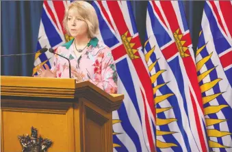  ?? DON CRAIG/GOVERNMENT OF B.C. ?? We all want a trusted adviser who champions our interests, just like the widely admired Dr. Bonnie Henry, B.C.’S health officer, who has shown calmness and compassion, says Tom Bradley.