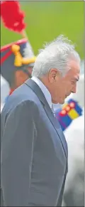  ?? AP ?? TEMER. Preocupa su decisión de sacar militares a las calles.